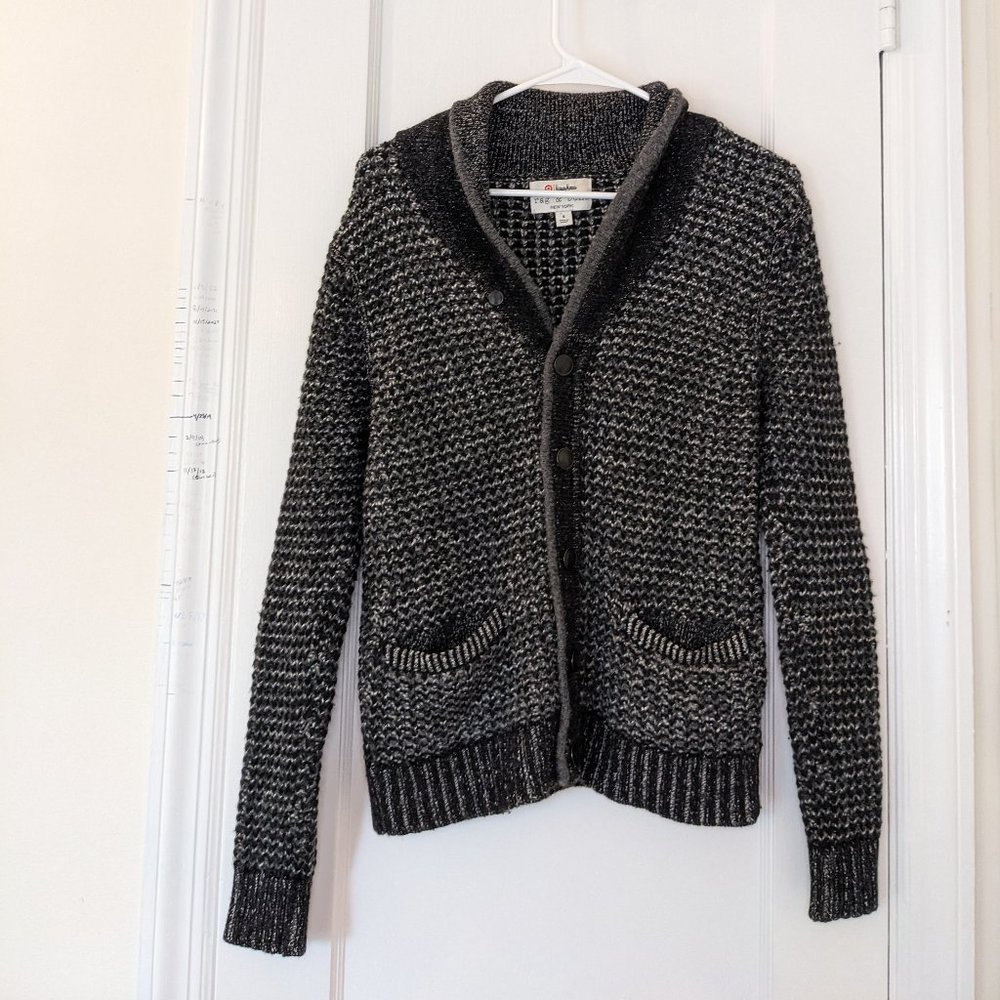 Rag & Bone For Neiman Marcus Gray Wool Shawl Coll… - image 2